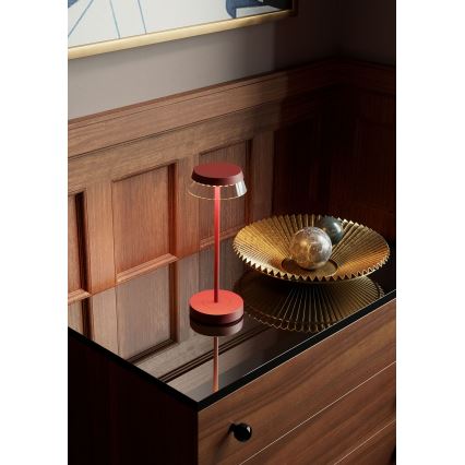 Redo 90311 - LED dimmbare Touch-Tischlampe ILUNA LED/2,5W/5V 2700-3000K 3000 mAh IP65 rot