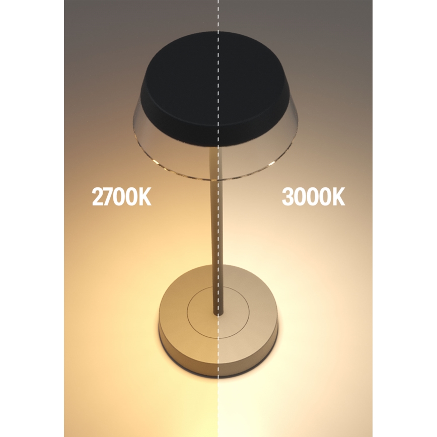Redo 90312 - LED dimmbare Touch-Tischlampe ILUNA LED/2,5W/5V 2700-3000K 3000 mAh IP65 schwarz