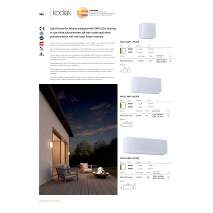 Redo 90324 - LED Auβen-Wandbeleuchtung KODIAK LED/8W/230V IP65 weiß