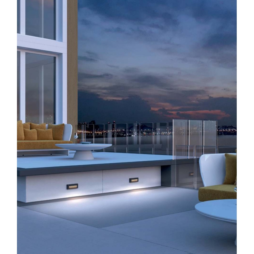 Redo 90330 - LED Auβen-Wandbeleuchtung KRUP LED/6W/230V IP65 anthrazit