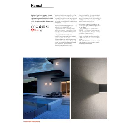 Redo 90375 - LED-Außenwandleuchte KAMAL LED/6W/230V 3000K IP54 weiß