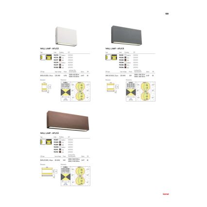 Redo 90387 - LED Auβen-Wandbeleuchtung KAMAL LED/15W/230V 3000K IP54 weiß