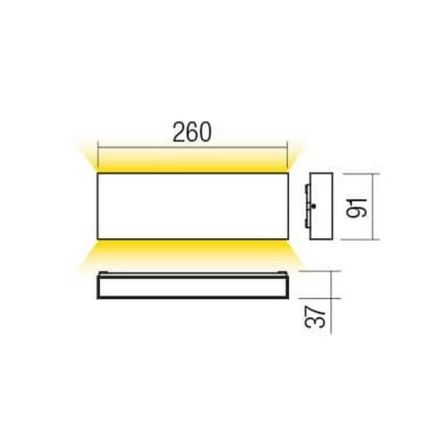 Redo 90388 - LED Auβen-Wandbeleuchtung KAMAL LED/15W/230V 3000K IP54 grau