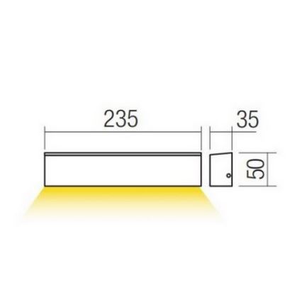 Redo 90394 - LED Auβen-Wandbeleuchtung OMNIA LED/12W/230V 3000K IP54 grau