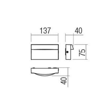 Redo 90425 - LED-Wandleuchte für den Außenbereich POLIFEMO LED/8W/230V IP65 weiß