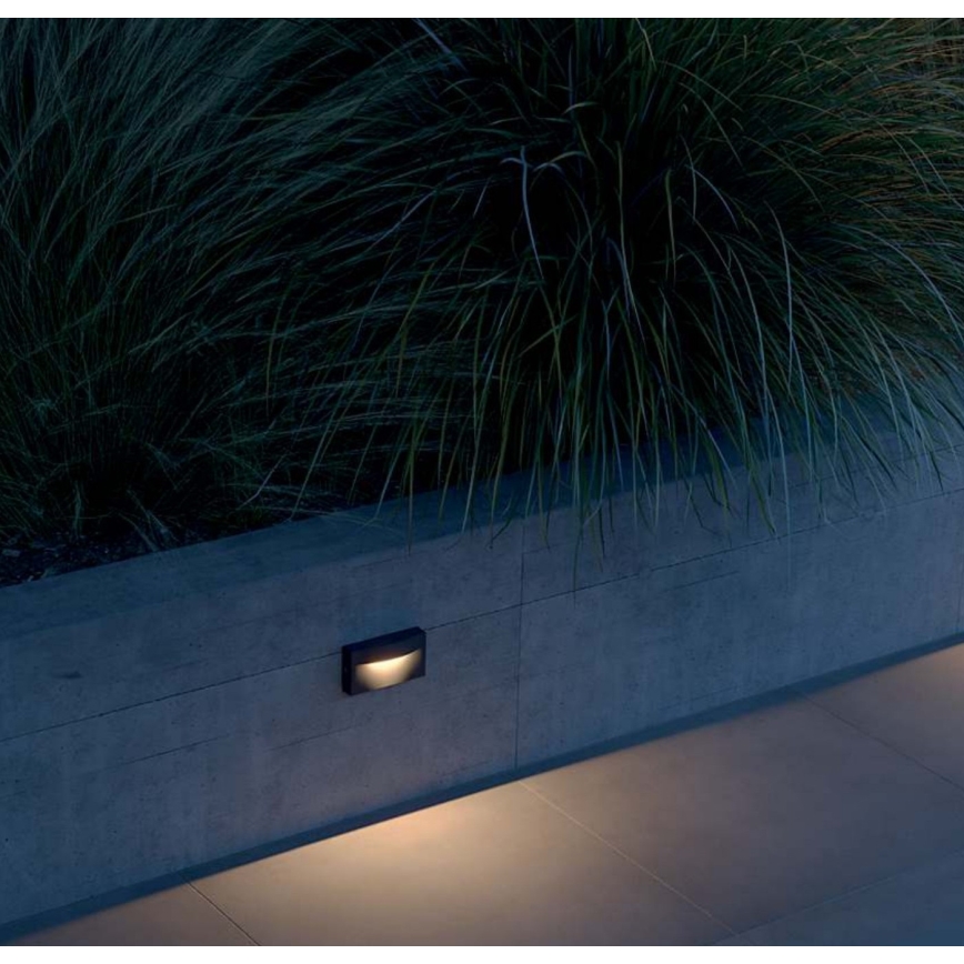 Redo 90426 - LED-Wandleuchte für den Außenbereich POLIFEMO LED/8W/230V IP65 anthrazit