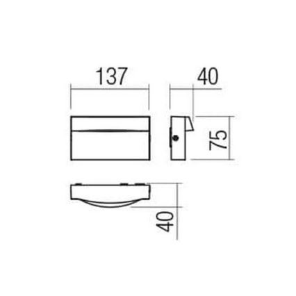 Redo 90426 - LED-Wandleuchte für den Außenbereich POLIFEMO LED/8W/230V IP65 anthrazit