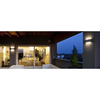 Redo 90452 - LED-Außenwandleuchte KLIPPE LED/24W/230V 3000K IP54 Anthrazit