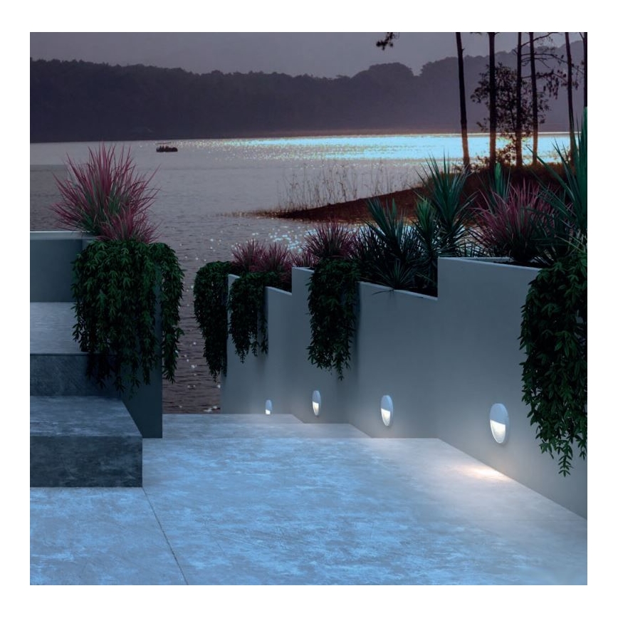 Redo 90472 - LED-Wandleuchte für den Außenbereich LANDER LED/3W/230V IP54 weiß