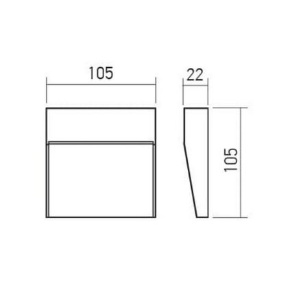 Redo 90474 - LED-Wandleuchte für den Außenbereich LANDER LED/3W/230V IP54 weiß