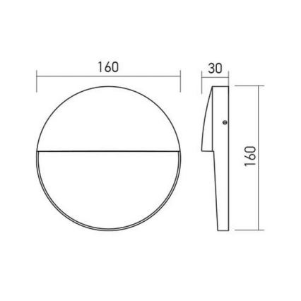 Redo 90477 - LED-Wandleuchte für den Außenbereich LANDER LED/6W/230V IP54 anthrazit