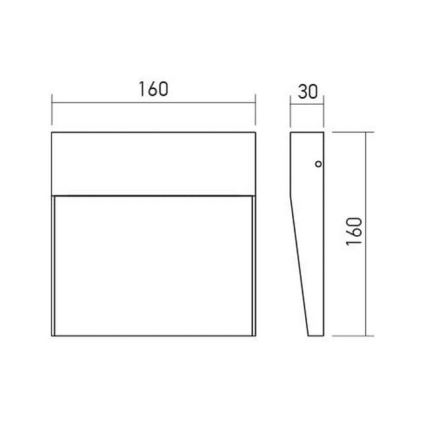 Redo 90479 - LED-Wandleuchte für den Außenbereich LANDER LED/6W/230V IP54 anthrazit