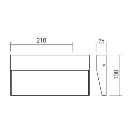 Redo 90481 - LED-Wandleuchte für den Außenbereich LANDER LED/6W/230V IP54 anthrazit