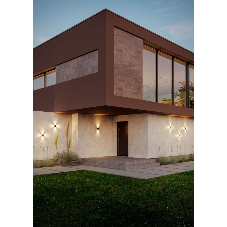 Redo 90500 - LED-Wandleuchte für den Außenbereich MILESTONE 4xLED/3W/230V IP54 anthrazit