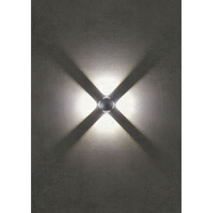 Redo 90500 - LED-Wandleuchte für den Außenbereich MILESTONE 4xLED/3W/230V IP54 anthrazit