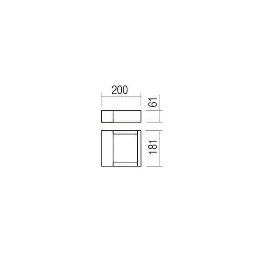 Redo 90508 - LED-Wandleuchte für den Außenbereich WALD LED/10W/230V IP65 anthrazit