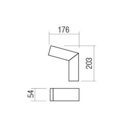 Redo 90510 - LED-Wandleuchte für den Außenbereich WOODY LED/10W/230V IP54 anthrazit