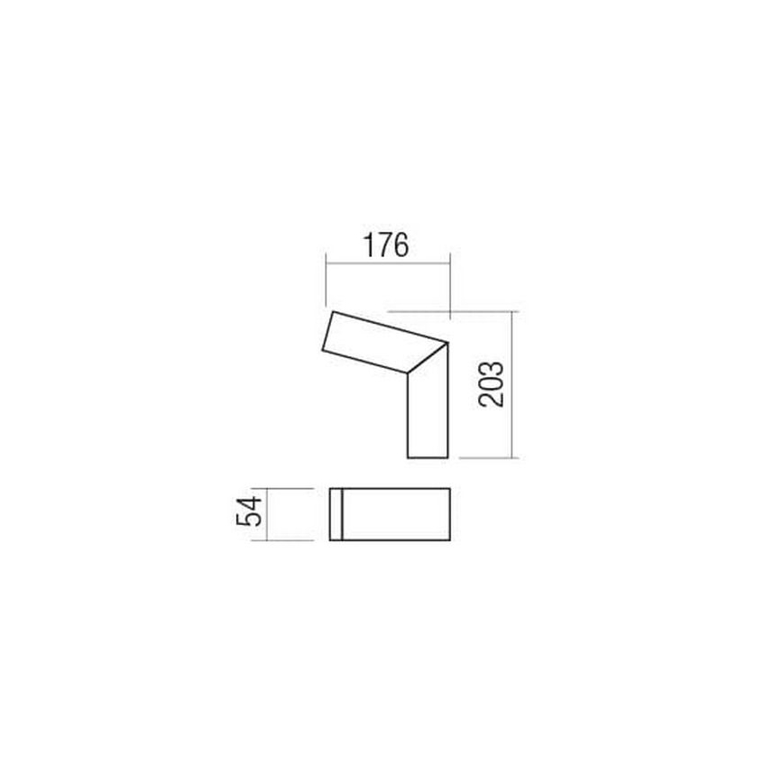 Redo 90510 - LED-Wandleuchte für den Außenbereich WOODY LED/10W/230V IP54 anthrazit