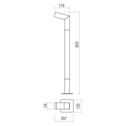 Redo 90512 - LED-Außenleuchte WOODY LED/10W/230V IP54 anthrazit