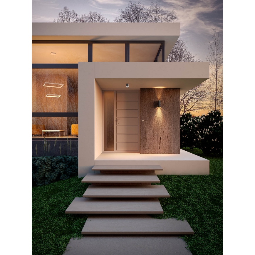 Redo 90518 - Outdoor-Wandleuchte CARGO 2xGU10/28W/230V IP54 anthrazit