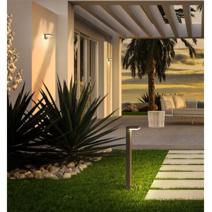 Redo 90535 - LED-Solarwandleuchte mit Sensor TAIYO LED/2W/3,7V 3000K IP54 anthrazit