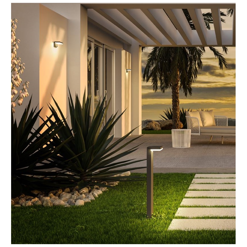 Redo 90535 - LED-Solarwandleuchte mit Sensor TAIYO LED/2W/3,7V 3000K IP54 anthrazit