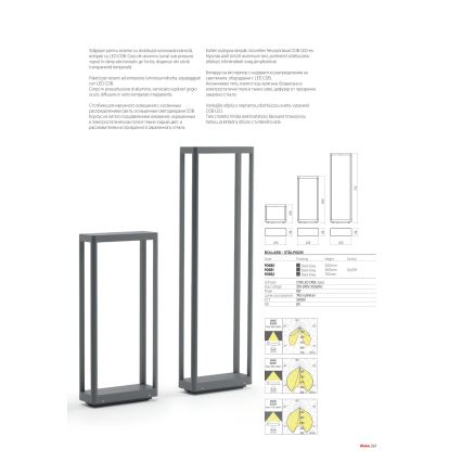 Redo 90582 - WAKE LED Außenleuchte, 8 W, 230 V, 3000 K, 75 cm, IP65, Anthrazit