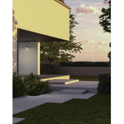 Redo 90587 - LED-Outdoor-Wandleuchte mit Sensor FLIP LED/20W/230V CRI 90 3000K IP54 anthrazit