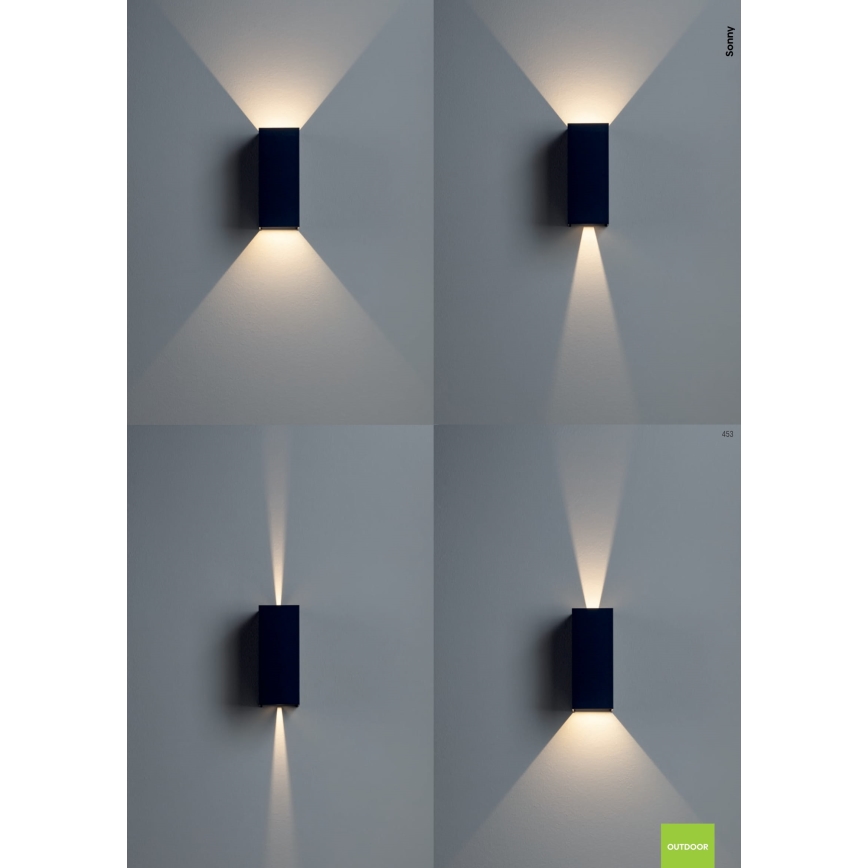 Redo 90635 - LED-Outdoor-Wandleuchte SONNY 2xLED/5W/230V 2200/3000/4000K IP54 weiß
