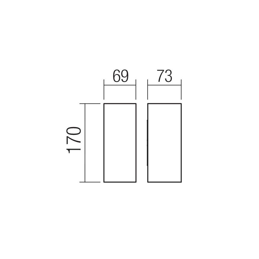 Redo 90636 - LED-Outdoor-Wandleuchte SONNY 2xLED/5W/230V 2200/3000/4000K IP54 anthrazit
