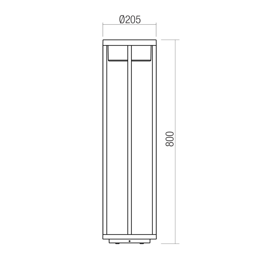 Redo 90676 - LED-Außenleuchte MAX LED/15W/230V 2700K 80 cm IP65 Anthrazit