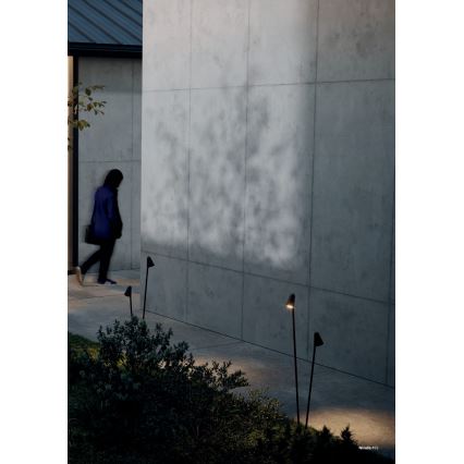 Redo 90712 - LED Außenleuchte NIVALIS 2xLED/6,9W/230V 3000K 110 cm IP65 braun