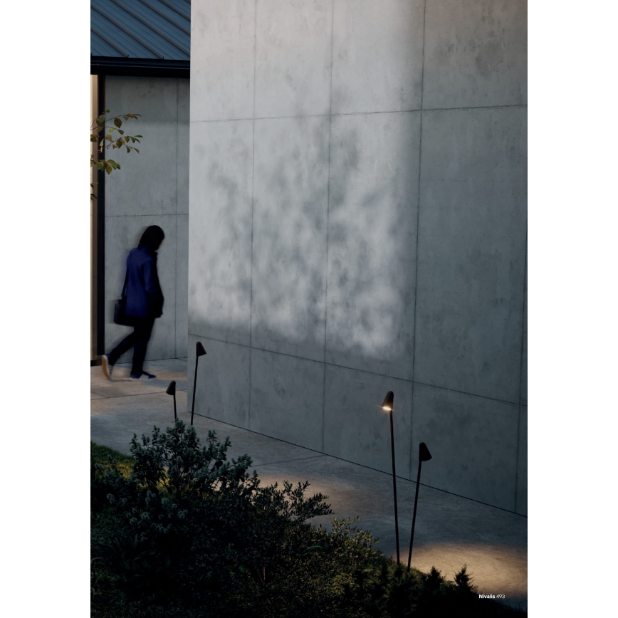 Redo 90712 - LED Außenleuchte NIVALIS 2xLED/6,9W/230V 3000K 110 cm IP65 braun