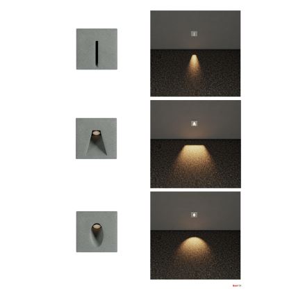 Redo 91195 - LED-Außen-Orientierungsleuchte BAST LED/2,5W/230V 3000K CRI 90 IP65 grau