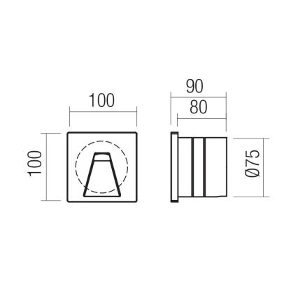 Redo 91195 - LED-Außen-Orientierungsleuchte BAST LED/2,5W/230V 3000K CRI 90 IP65 grau