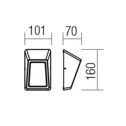 Redo 9166 - LED-Wandleuchte für den Außenbereich ARGES LED/3W/230V IP54 braun