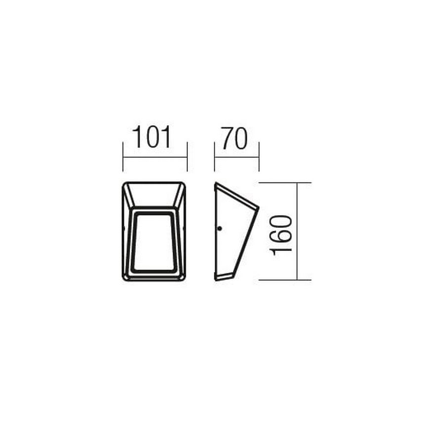 Redo 9166 - LED-Wandleuchte für den Außenbereich ARGES LED/3W/230V IP54 braun