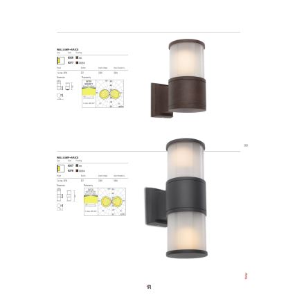 Redo 9326 - Wandbeleuchtung EXTER 1xE27/42W/230V IP54