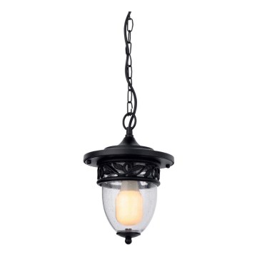Redo 9399 - Außenleuchte an Kette BASEL 1xE27/42W/230V IP44 Schwarz