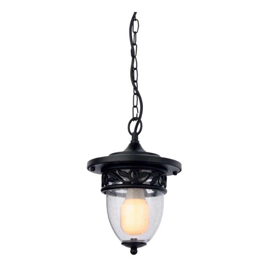 Redo 9399 - Außenleuchte an Kette BASEL 1xE27/42W/230V IP44 Schwarz