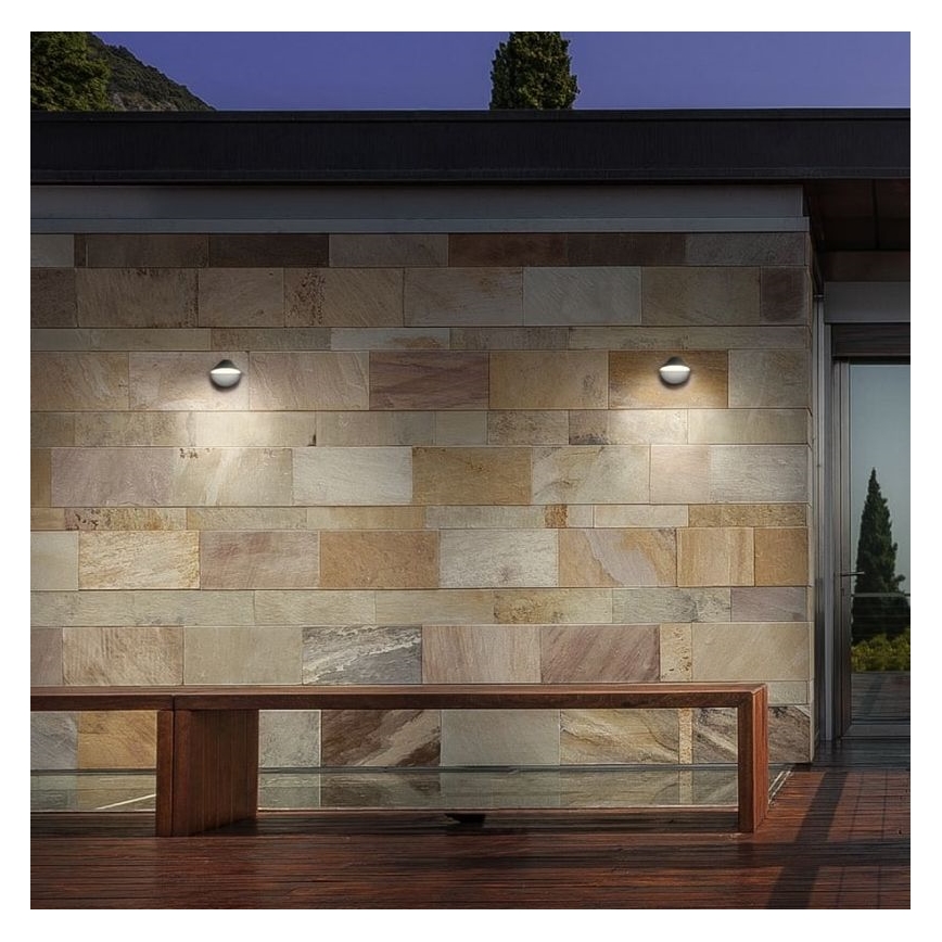 Redo 9496 - Outdoor-LED-Wandleuchte PACMAN LED/8W/230V IP44 anthrazit