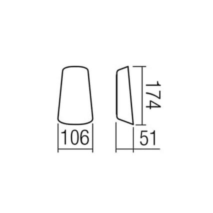 Redo 9536 - LED Auβen-Wandbeleuchtung TWILL 1xLED/11W/230V IP65