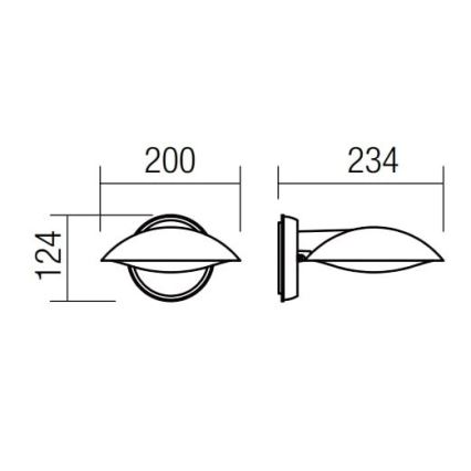 Redo 9617 - LED-Outdoor-Wandleuchte CAPP LED/12W/230V IP54 anthrazit