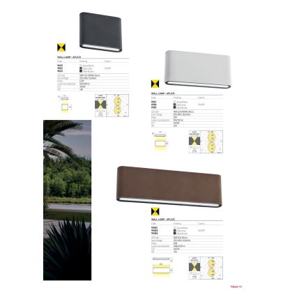Redo 9622 - LED-Außenwandleuchte KLIPPE LED/13W/230V 3000K IP54 weiß