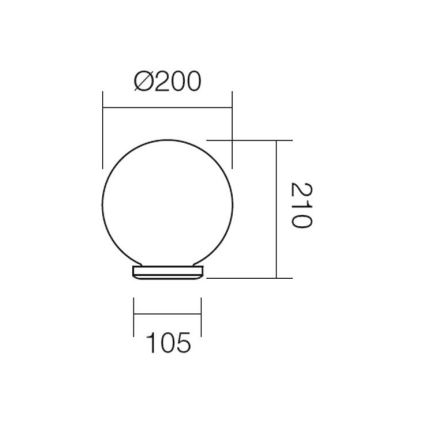 Redo 9761 - Ersatz-Lampenschirm SFERA d 20 cm IP44 weiß