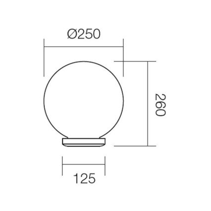Redo 9770 - Ersatzschirm für die Außenleuchte SFERA Ø 25 cm IP44 Braun