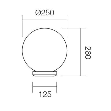 Redo 9771 - Ersatzschirm für Außenleuchte SFERA Ø 25 cm IP44 Weiß