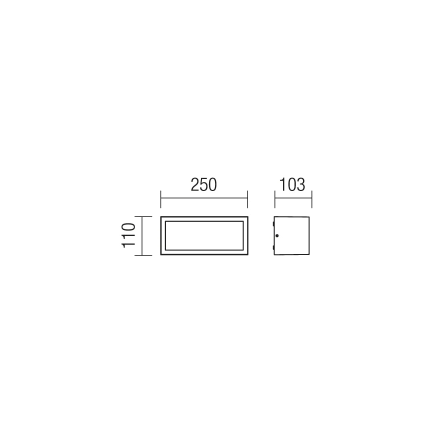 Redo 9897 - Außenwandleuchte BRICK 1xE27/23W/230V IP54