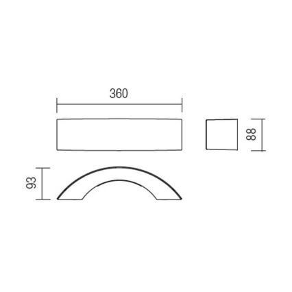 Redo 9903 - LED Auβen-Wandbeleuchtung ECLIPSE 3xLED/3W/230V IP54