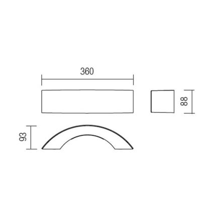 Redo 9904 - LED Auβen-Wandbeleuchtung ECLIPSE 3xLED/3W/230V IP54